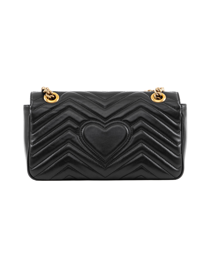 GUCCI MARMONT 26 BLACK CALF GHW 443497 493075 0585