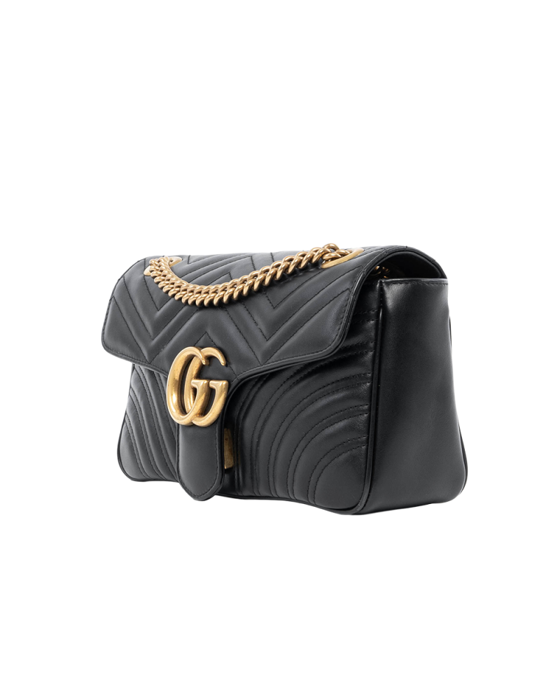 GUCCI MARMONT 26 BLACK CALF GHW 443497 525040 00432