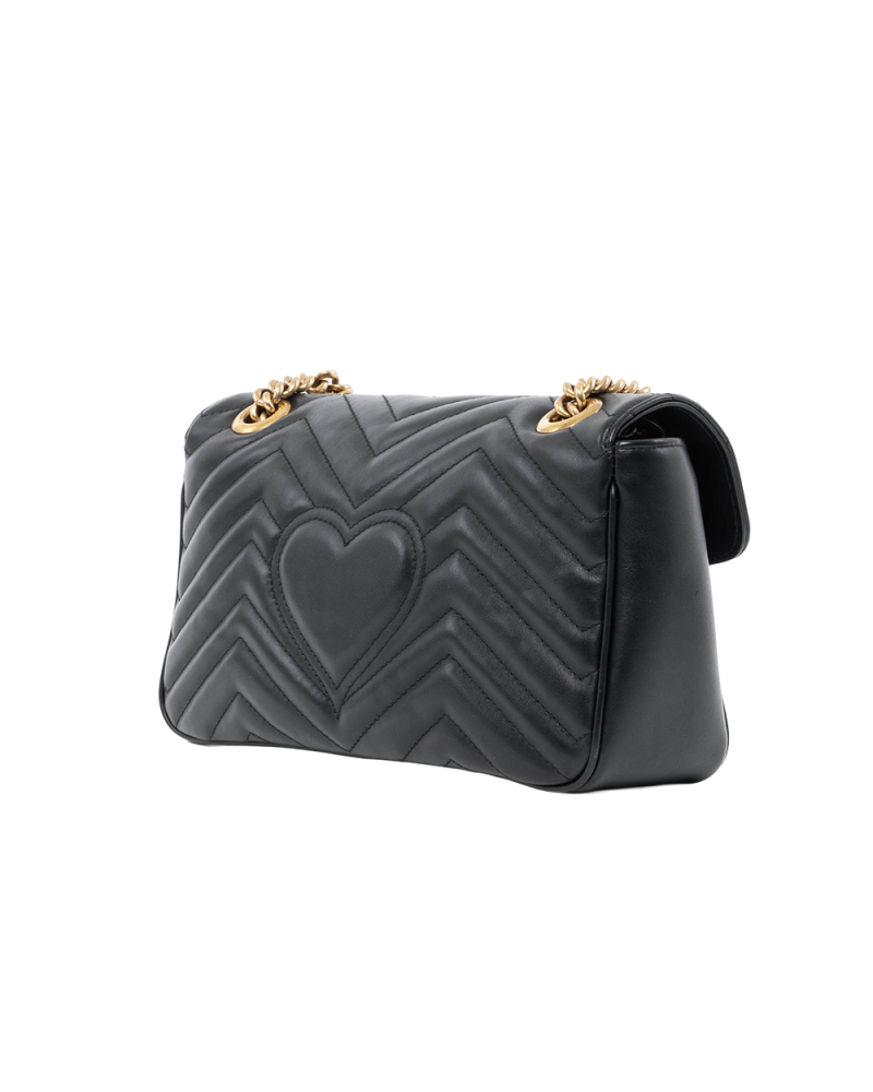 GUCCI MARMONT 26 BLACK CALF GHW 443497 525040 00433