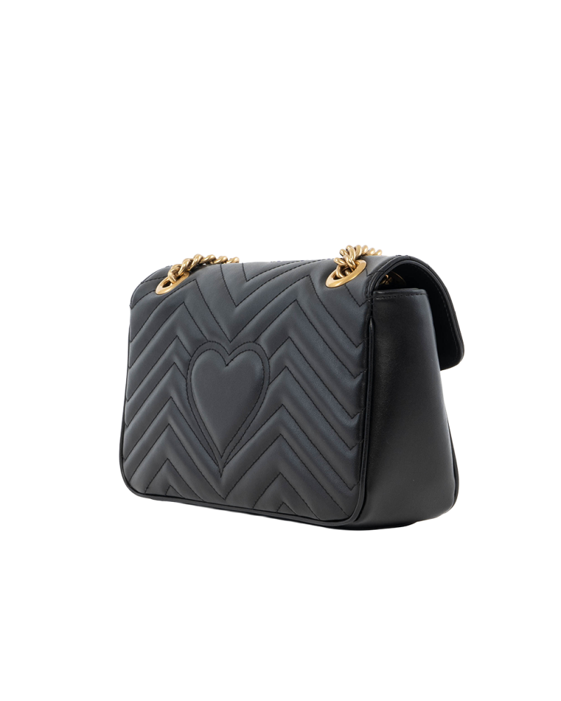 GUCCI MARMONT 26 BLACK CALF GHW 443497 525040 2794