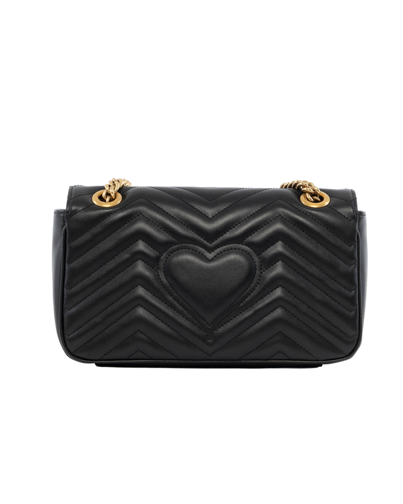 GUCCI MARMONT 26 BLACK CALF GHW 443497 525040 2795