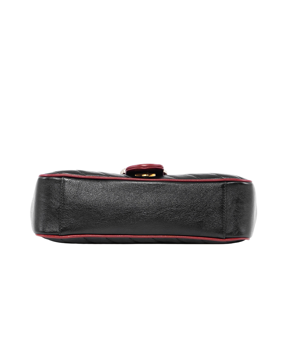 GUCCI MARMONT 26 BLACK RED CALF GHW 443497 525040 0660