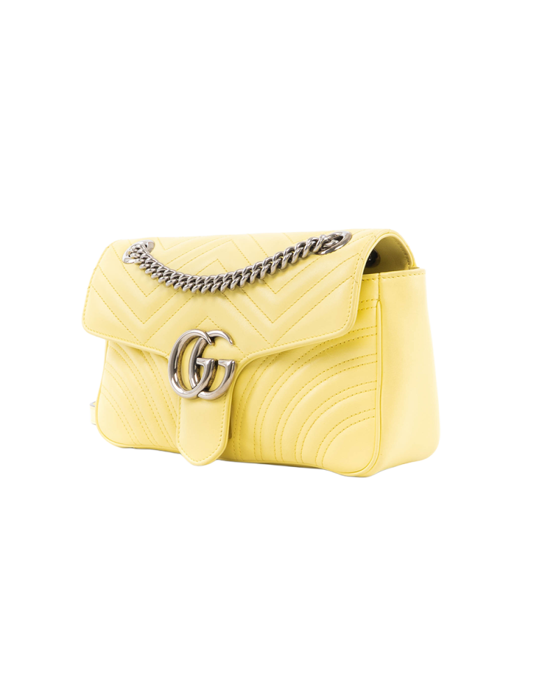 GUCCI MARMONT 26 MUSTARD YELLOW CALF SHW 443497 525040 5282