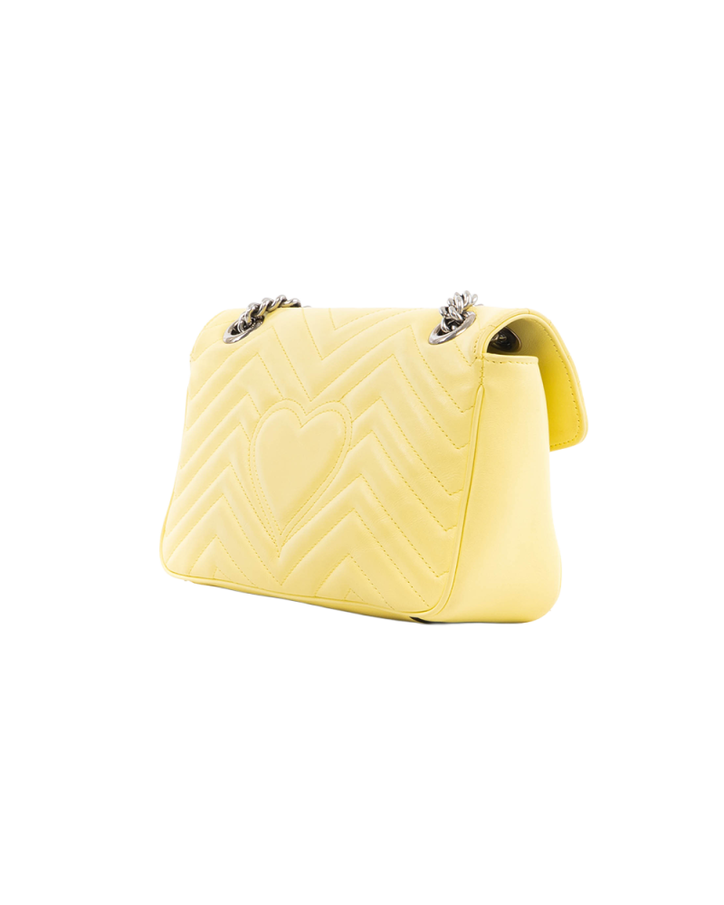GUCCI MARMONT 26 MUSTARD YELLOW CALF SHW 443497 525040 5283