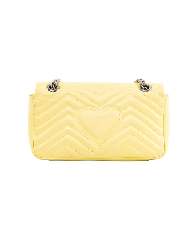 GUCCI MARMONT 26 MUSTARD YELLOW CALF SHW 443497 525040 5284