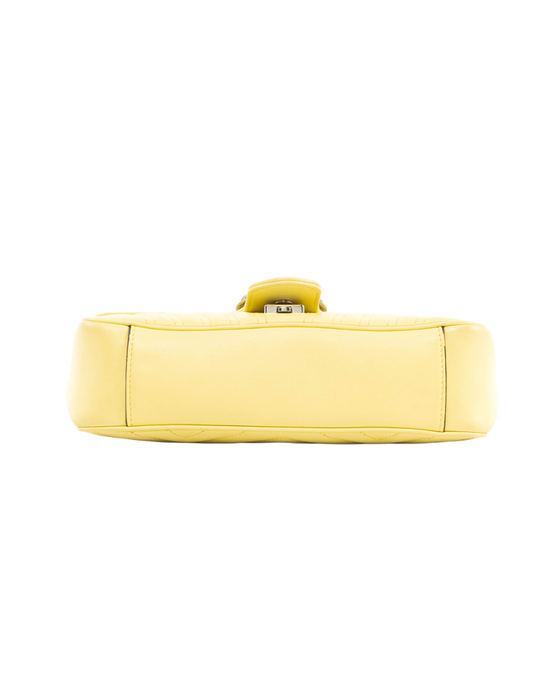 GUCCI MARMONT 26 MUSTARD YELLOW CALF SHW 443497 525040 5285