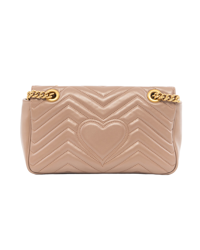 GUCCI MARMONT 26 NUDE CALF GHW 443497 498879 0964