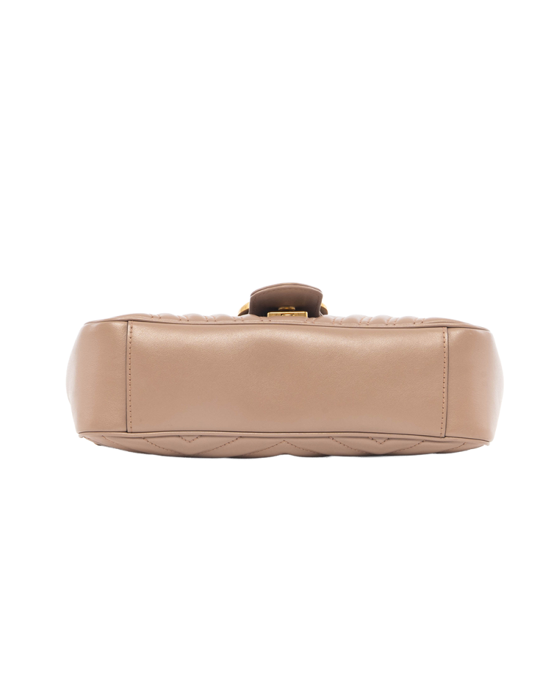 GUCCI MARMONT 26 NUDE CALF GHW 443497 498879 0965