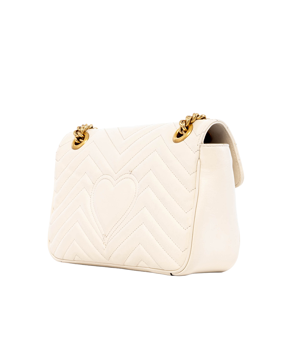 GUCCI MARMONT 26 WHITE CALF GHW 443497 493075 05547