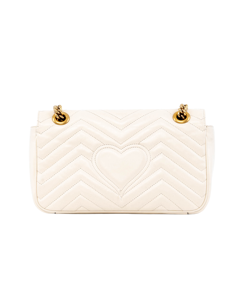 GUCCI MARMONT 26 WHITE CALF GHW 443497 493075 05548