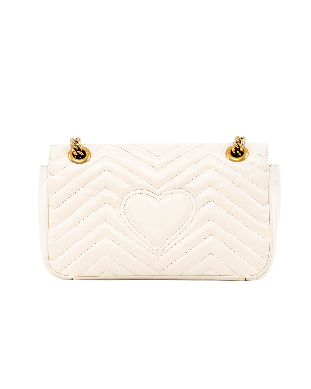 GUCCI MARMONT 26 WHITE CALF GHW 443497 493075 05548