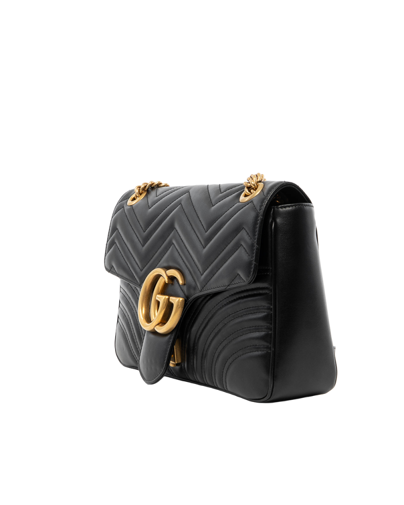 GUCCI MARMONT 30 BLACK CALF GHW 443496 213317 7793