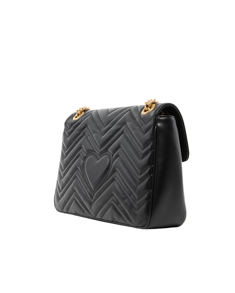 GUCCI MARMONT 30 BLACK CALF GHW 443496 213317 7794