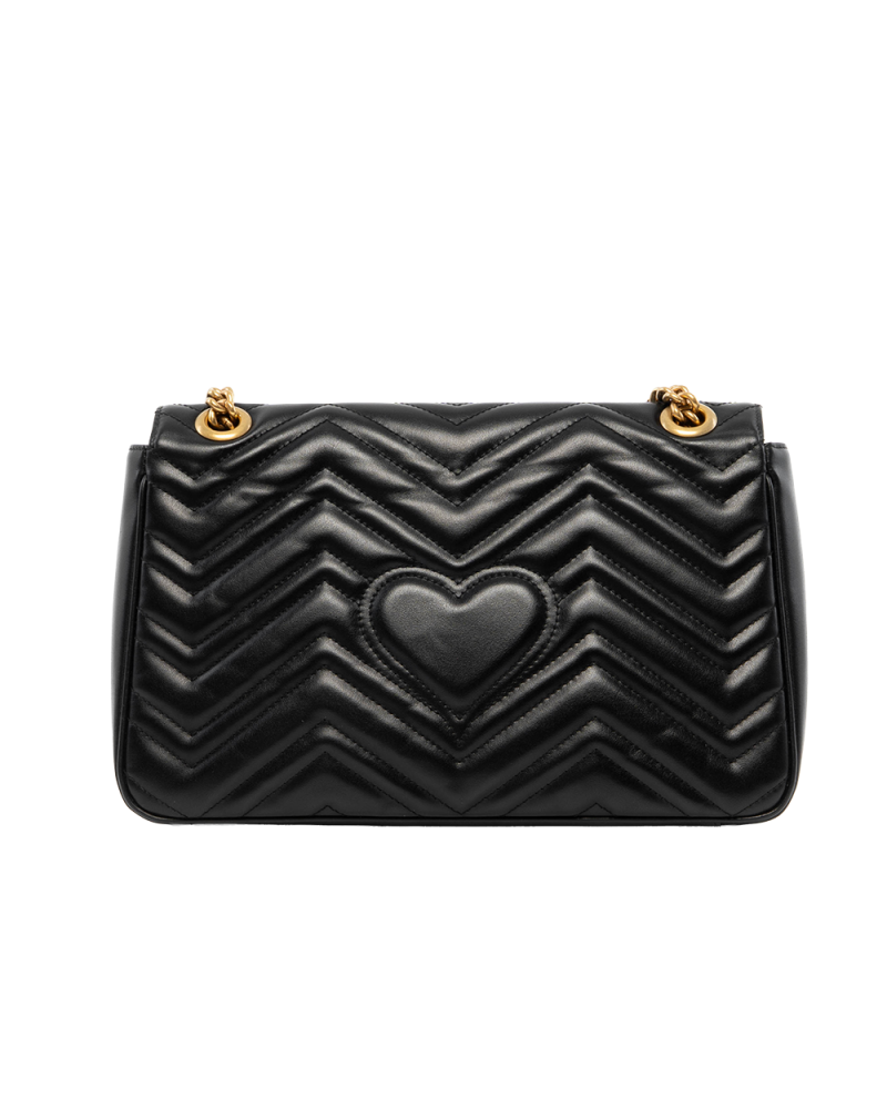 GUCCI MARMONT 30 BLACK CALF GHW 443496 213317 7795