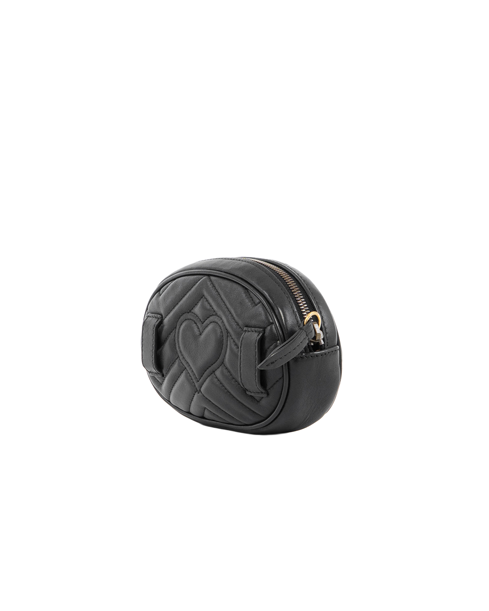 GUCCI MARMONT BELT BAG BLACK CALF GHW 476434 493075 5414