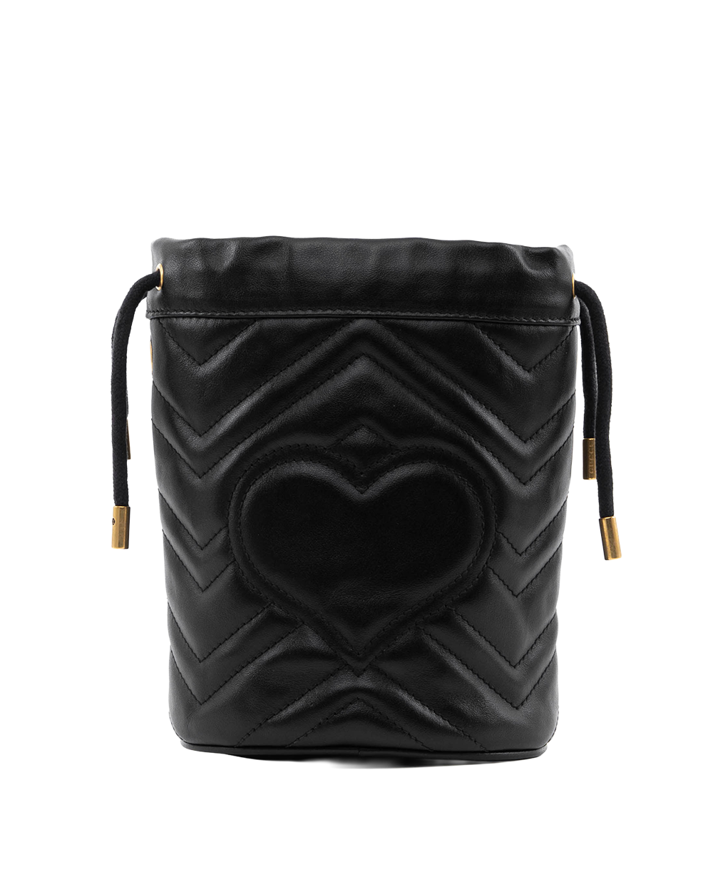 GUCCI MARMONT BUCKET MINI BLACK CALF GHW 575163 493075 0466