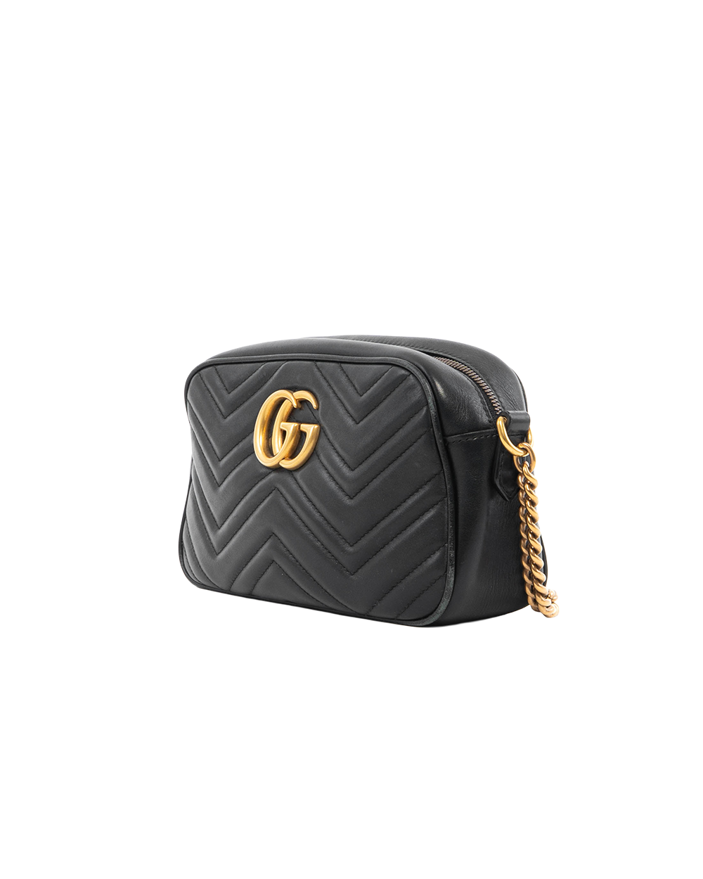 GUCCI MARMONT CAMERA 18 BLACK CALF GHW 7441