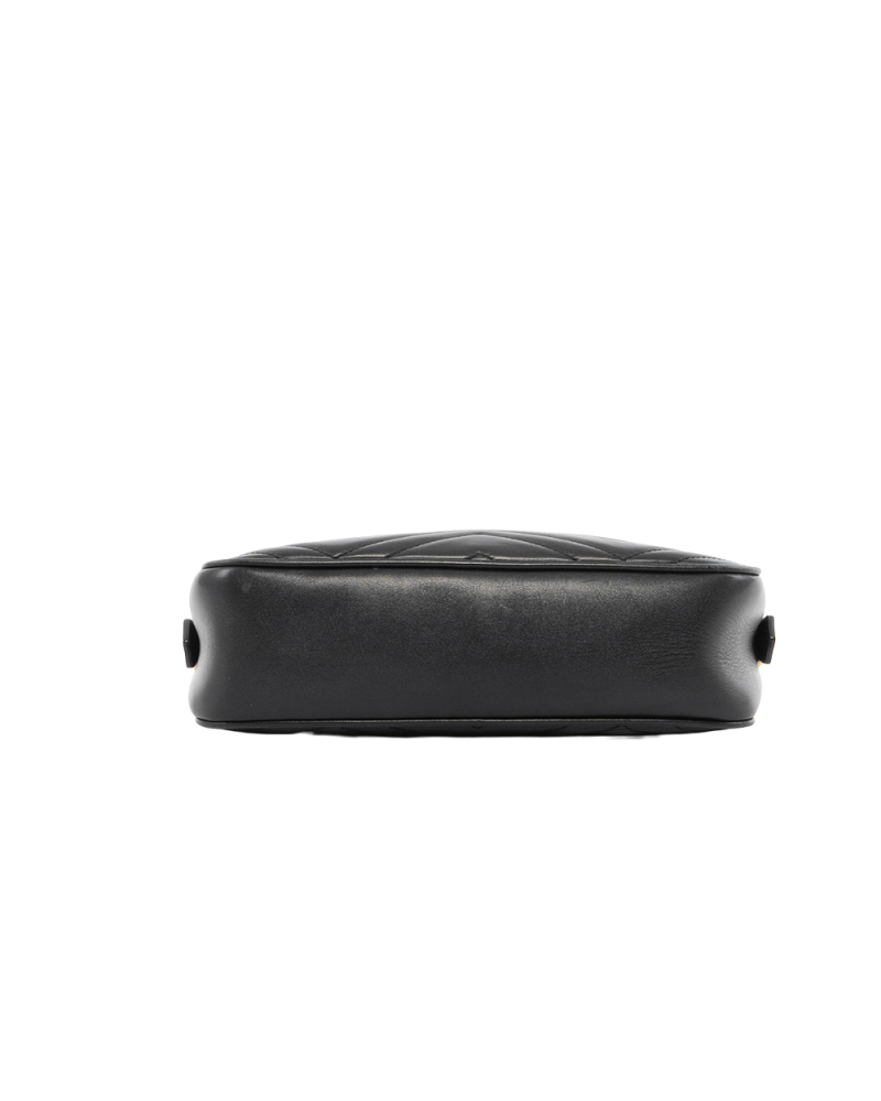 GUCCI MARMONT CAMERA 18 BLACK CALF GHW 7444