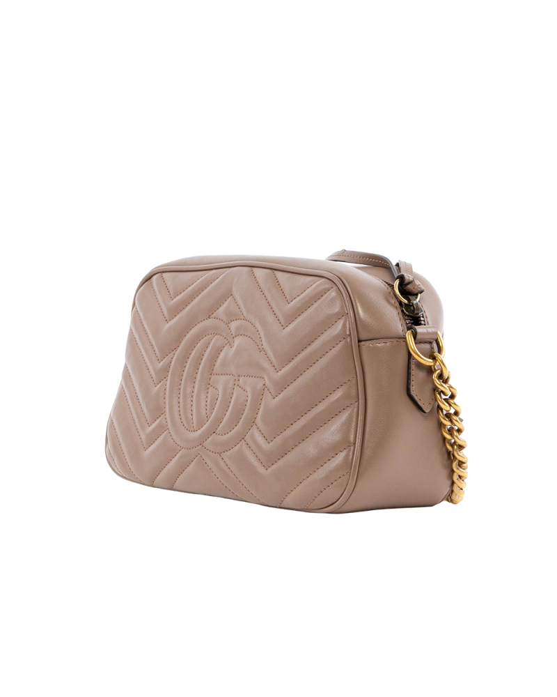 GUCCI MARMONT CAMERA 24 BEIGE CALF GHW 447632 204991 3554