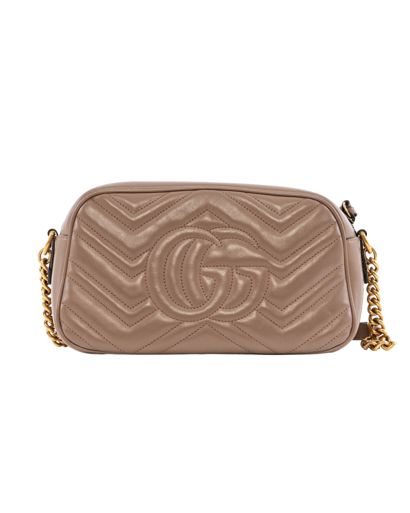 GUCCI MARMONT CAMERA 24 BEIGE CALF GHW 447632 204991 3555
