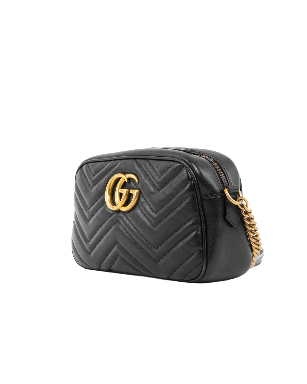 GUCCI MARMONT CAMERA 26 BLACK CALF GHW 447632 204991 5344