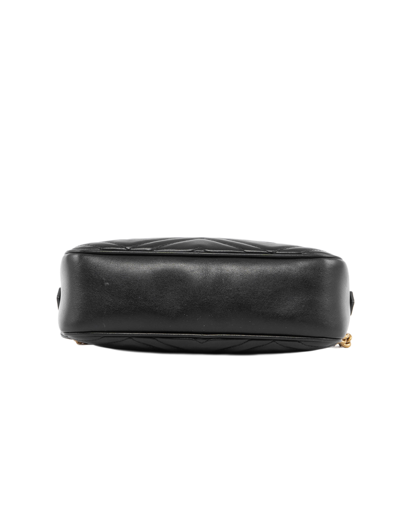 GUCCI MARMONT CAMERA 26 BLACK CALF GHW 447632 204991 5347
