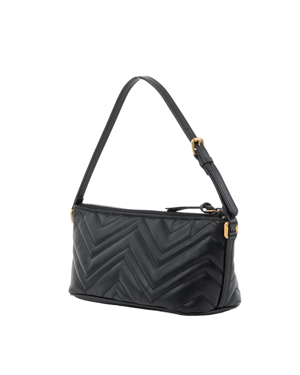 GUCCI MARMONT POUCH MINI BLACK CALF GHW 739166 493075 00486