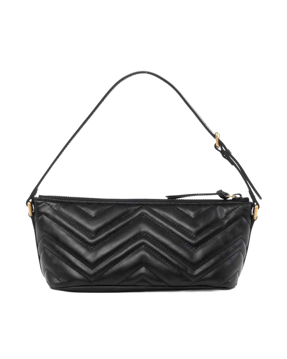 GUCCI MARMONT POUCH MINI BLACK CALF GHW 739166 493075 00487