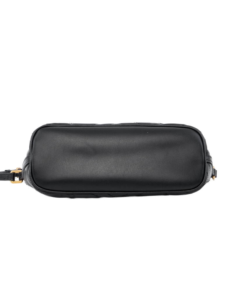 GUCCI MARMONT POUCH MINI BLACK CALF GHW 739166 493075 00493