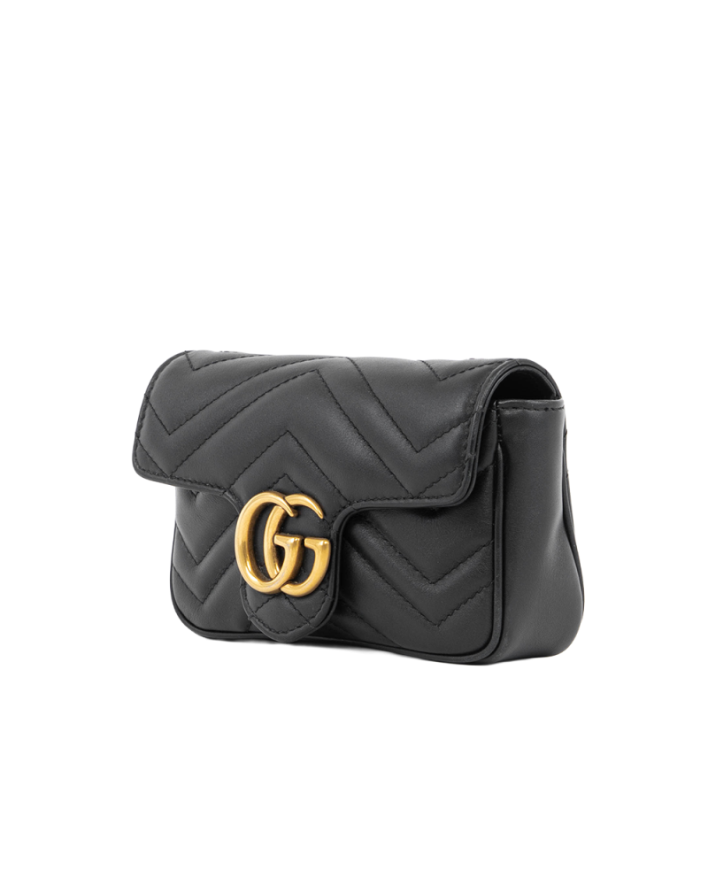 GUCCI MARMONT SUPER MINI BLACK CALF GHW 476433 493075 5353