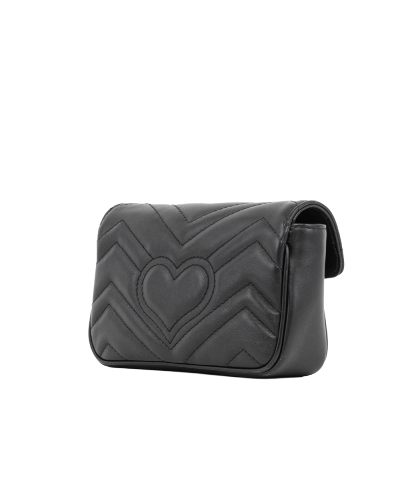 GUCCI MARMONT SUPER MINI BLACK CALF GHW 476433 493075 5354