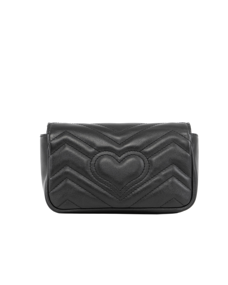 GUCCI MARMONT SUPER MINI BLACK CALF GHW 476433 493075 5355