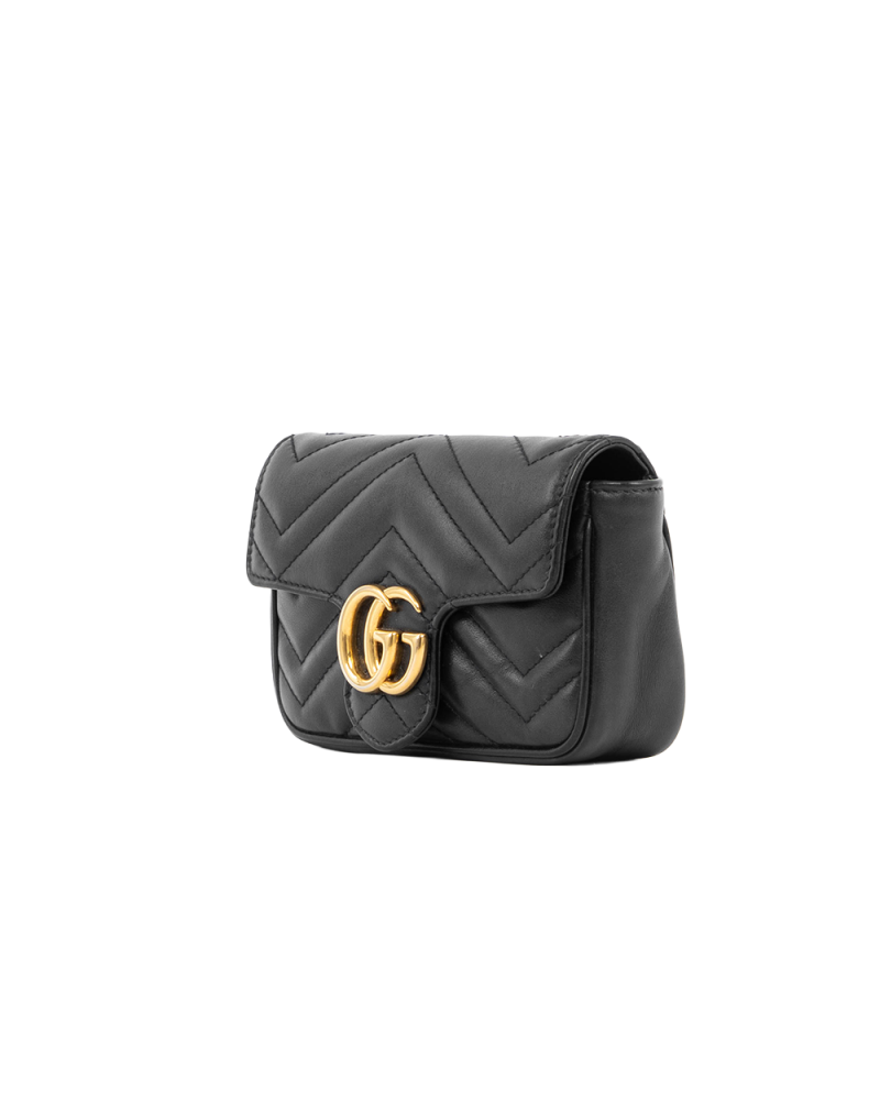 GUCCI MARMONT SUPER MINI BLACK CALF GHW 476433 493075 5438