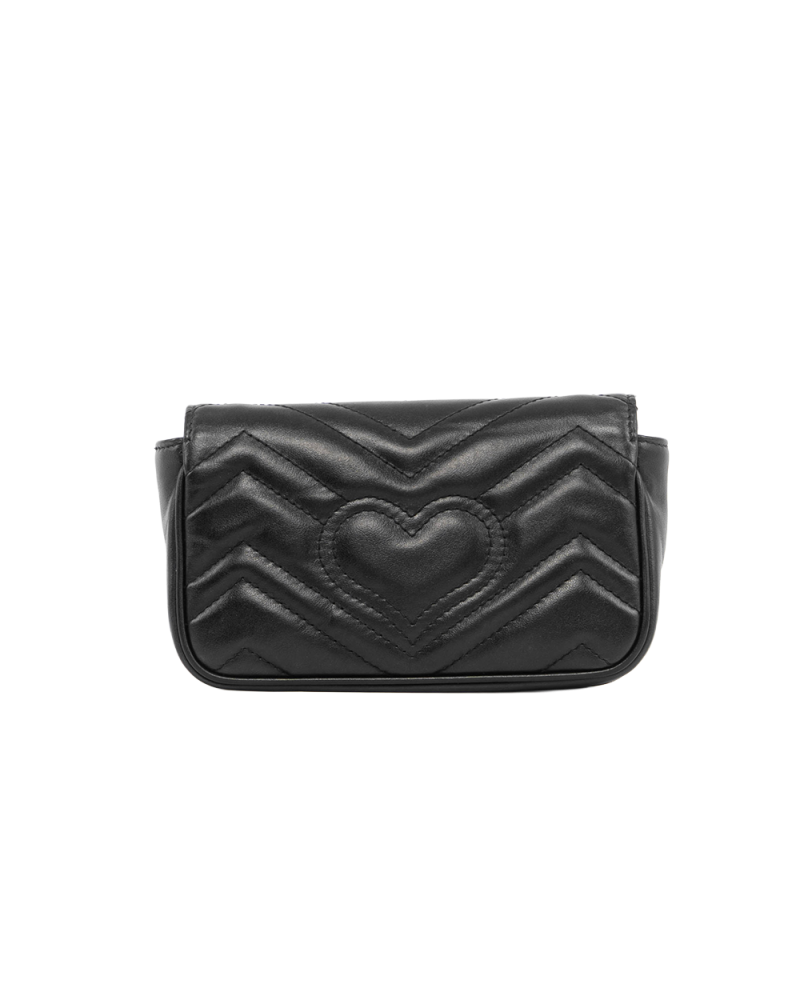 GUCCI MARMONT SUPER MINI BLACK CALF GHW 476433 493075 5440
