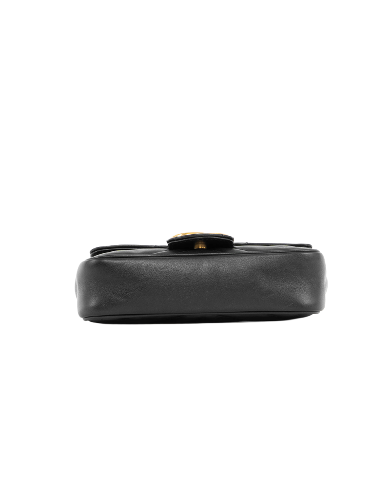GUCCI MARMONT SUPER MINI BLACK CALF GHW 476433 493075 5441