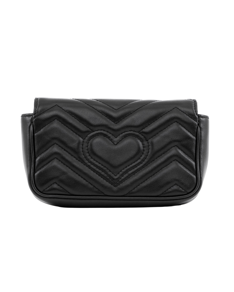 GUCCI MARMONT SUPER MINI BLACK CALF GHW 476433 520981 6118