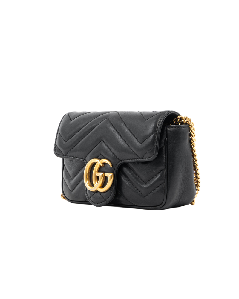 GUCCI MARMONT SUPER MINI BLACK CALF GHW 476455 0416 5419