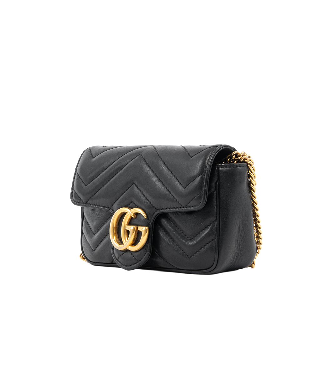 GUCCI MARMONT SUPER MINI BLACK CALF GHW 476455 0416 5419