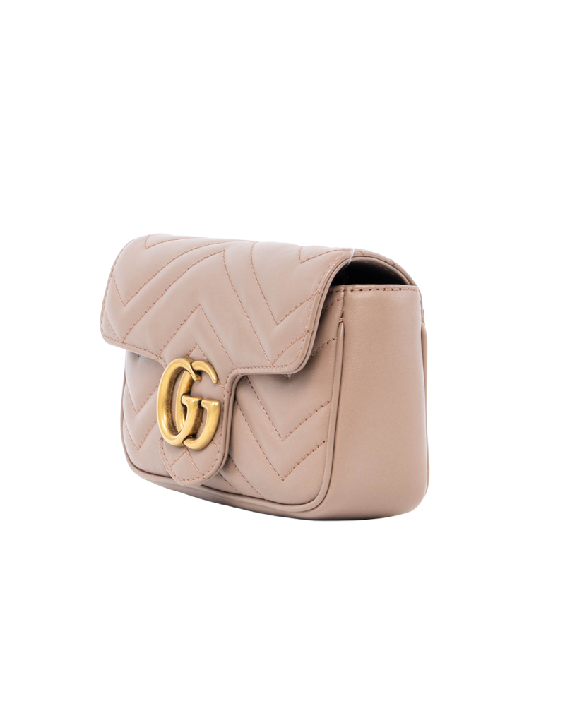 GUCCI MARMONT SUPER MINI PINK NUDE CALF GHW 476433 496334 0567