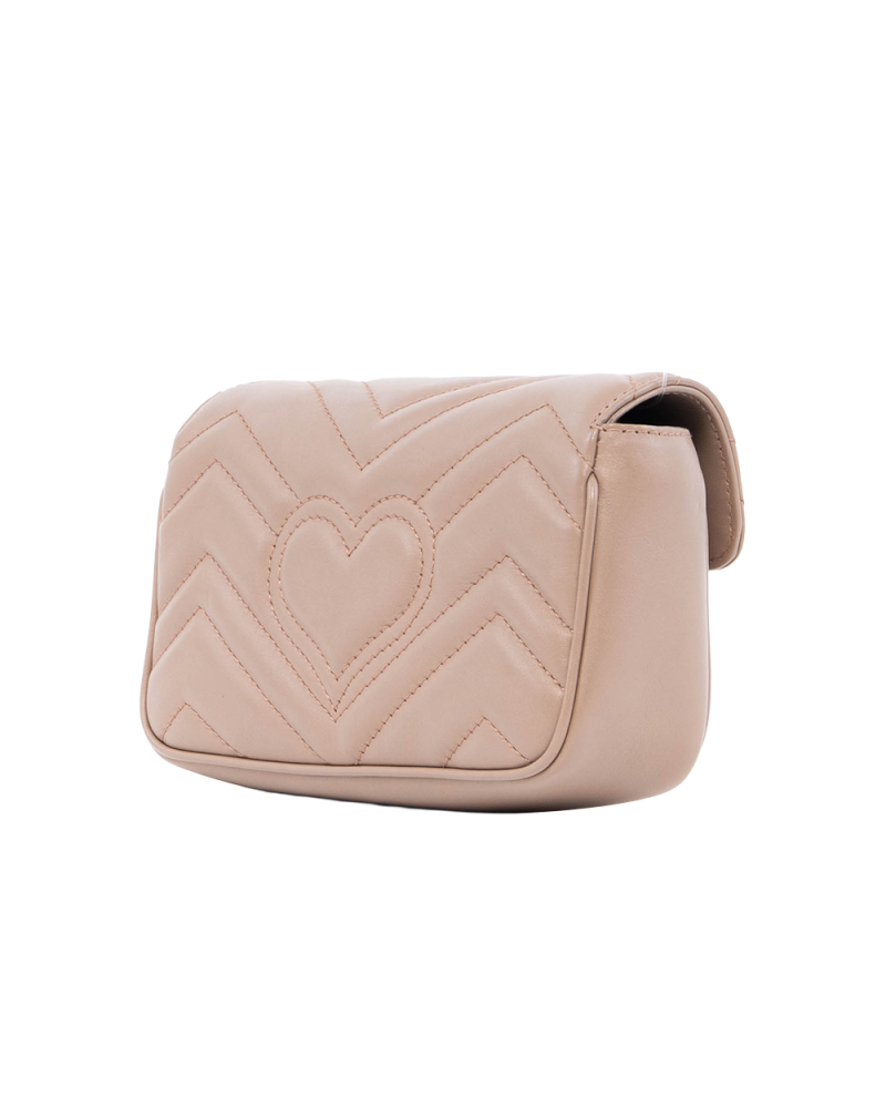 GUCCI MARMONT SUPER MINI PINK NUDE CALF GHW 476433 496334 0568