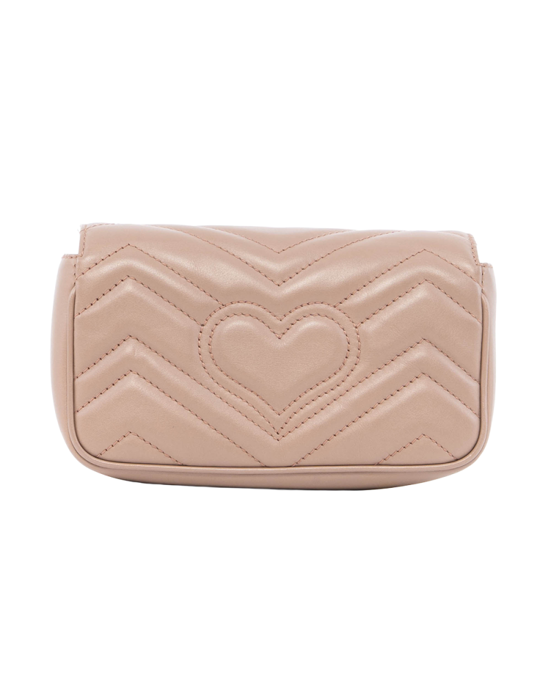GUCCI MARMONT SUPER MINI PINK NUDE CALF GHW 476433 496334 0569