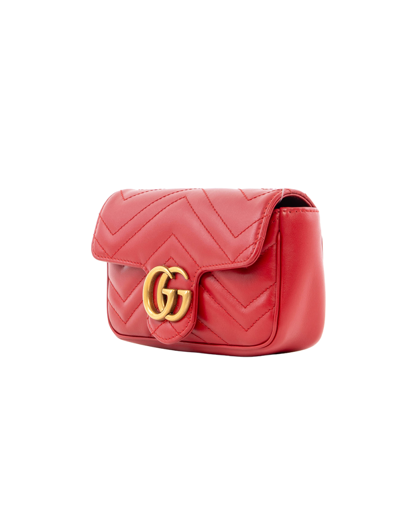 GUCCI MARMONT SUPER MINI RED CALF GHW 476433 0416 7153