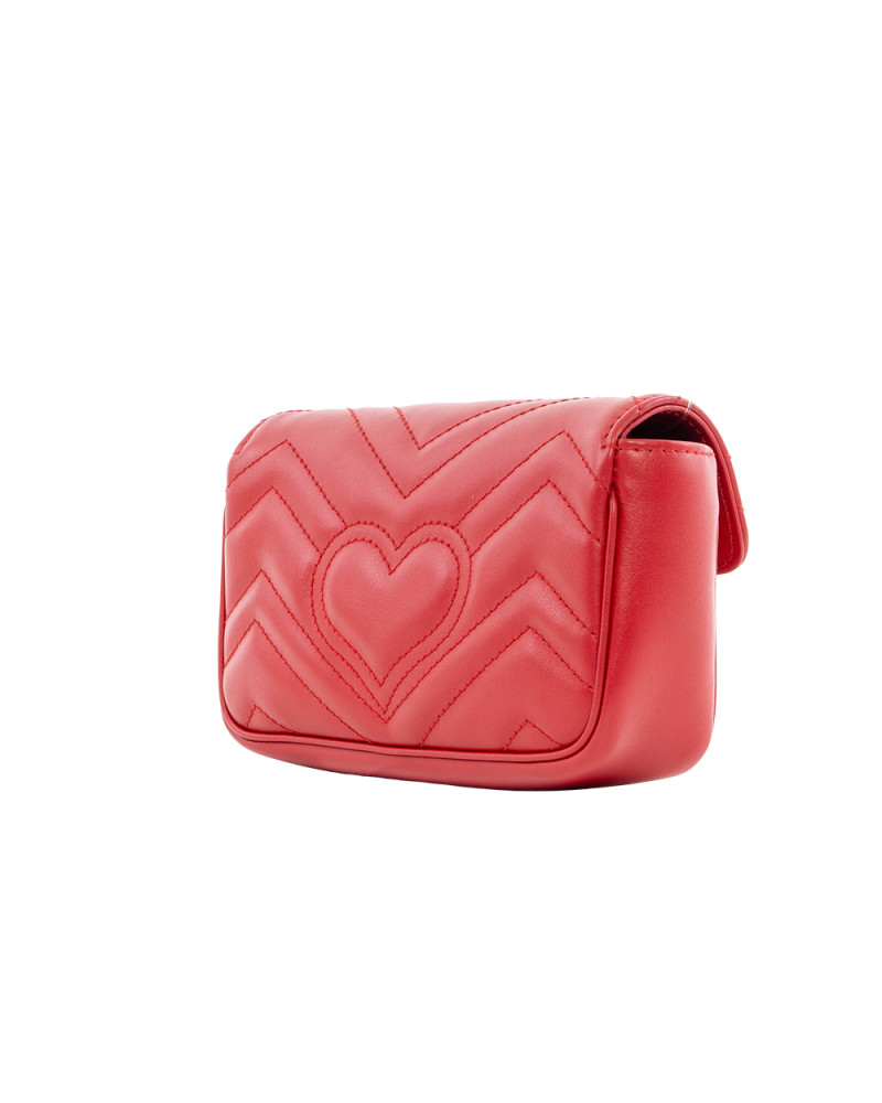 GUCCI MARMONT SUPER MINI RED CALF GHW 476433 0416 7154