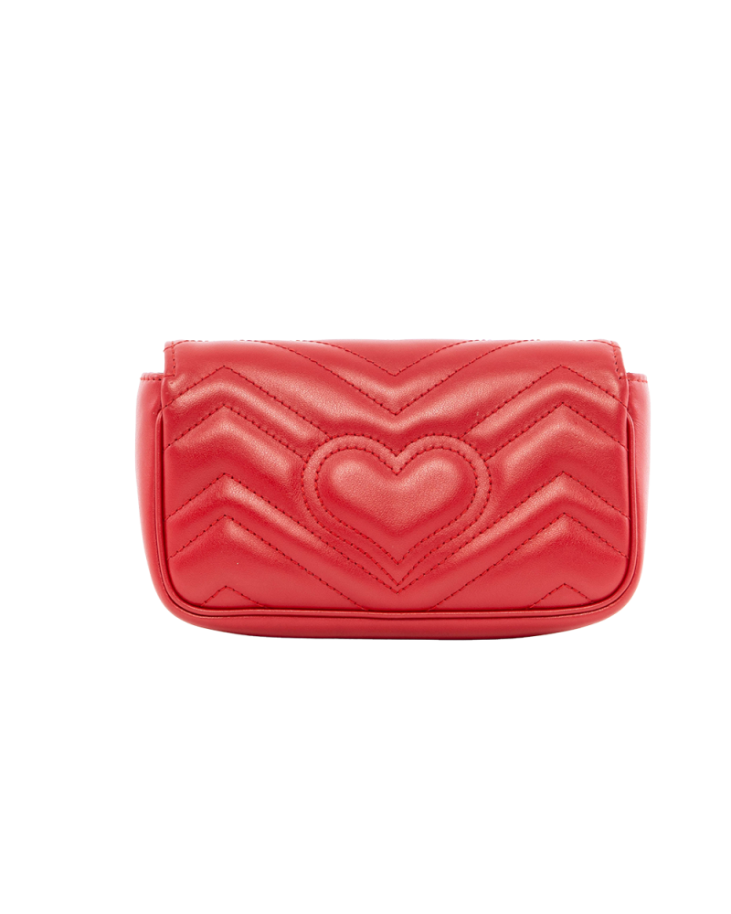 GUCCI MARMONT SUPER MINI RED CALF GHW 476433 0416 7155
