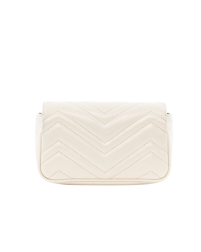 GUCCI MARMONT SUPER MINI WHITE CALF WHW 699757 496334 0262