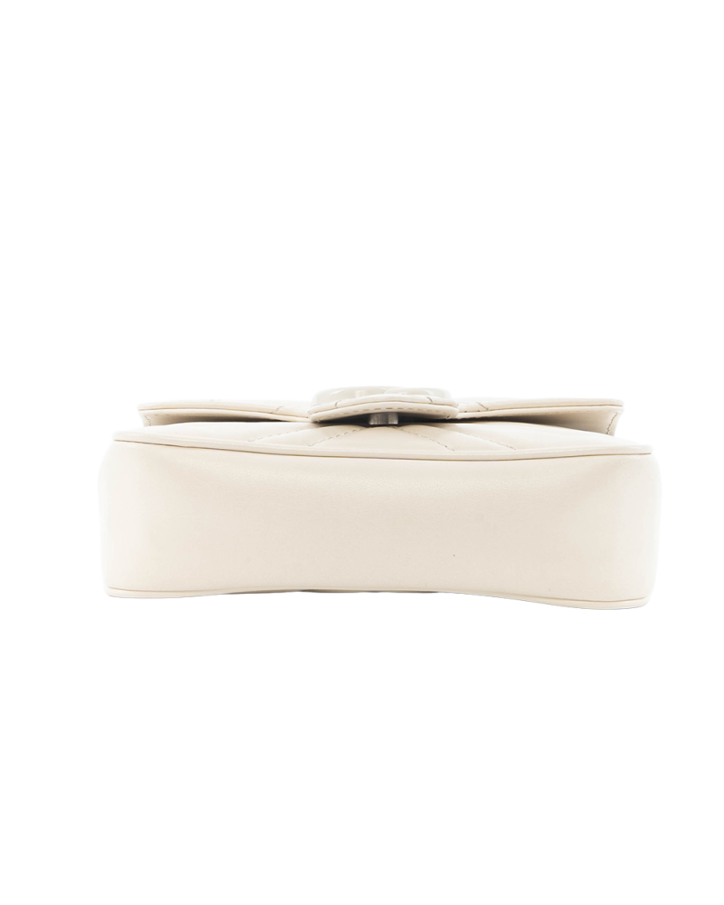 GUCCI MARMONT SUPER MINI WHITE CALF WHW 699757 496334 0266