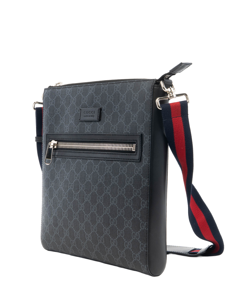GUCCI MESSENGER BLACK GG MONOGRAM CANVAS SHW 474137 520981 5233