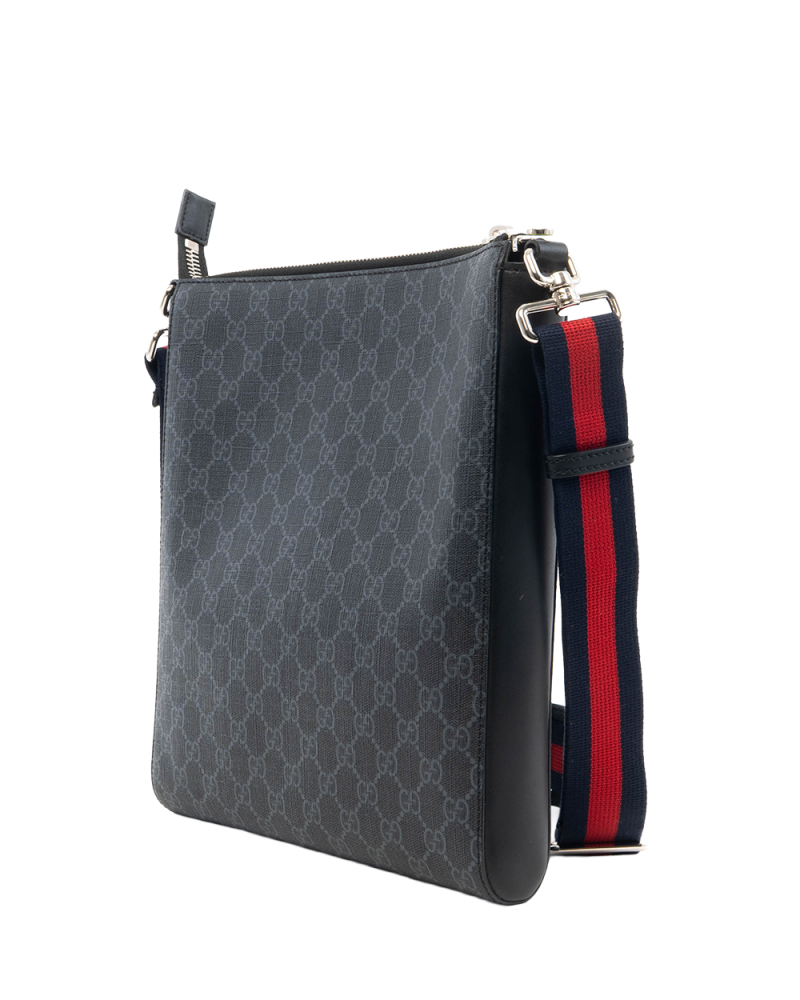 GUCCI MESSENGER BLACK GG MONOGRAM CANVAS SHW 474137 520981 5234