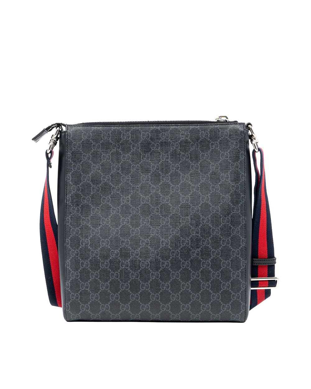GUCCI MESSENGER MEDIUM BLACK GG SUPREME MONOGRAM CANVAS SHW 474137 520981 05432
