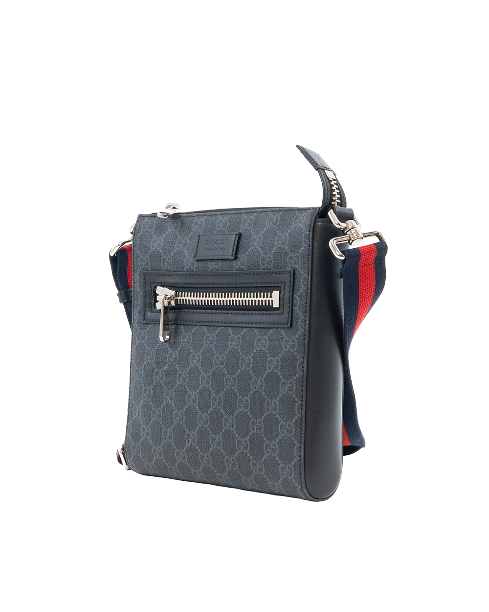 GUCCI MESSENGER SMALL BLACK GG SUPREME MONOGRAM CANVAS SHW 523599 498879 0306